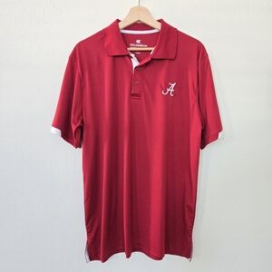 Colosseum Alabama Men's Crimson Polo Shirt with 'A' Script size Large